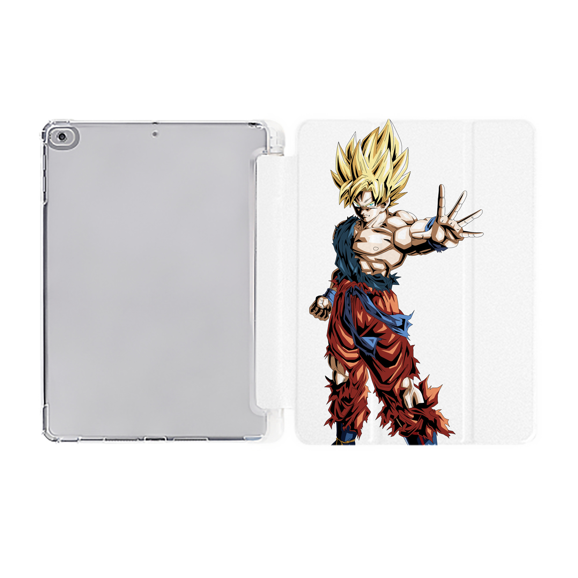（画像用） ドラゴンボール 孫悟空（そん ごくう）Son Goku カカロット DRAGON BALL Kakarotto IPad ケース ペン収納付き 三つ折りスタンド PUレザー×シリコン 対応機種9.5/10.5/10.9インチ